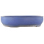 Oval blue bonsai pot by Reiho - 440 x 350 x 90 mm