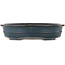 Pot à bonsaï ovale bleu de Yamafusa - 370 x 290 x 80 mm