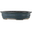 Oval blue bonsai pot by Yamafusa - 370 x 290 x 80 mm