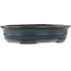 Pot à bonsaï ovale bleu de Yamafusa - 370 x 290 x 80 mm