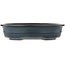 Oval blue bonsai pot by Yamafusa - 370 x 290 x 80 mm