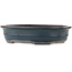 Oval blue bonsai pot by Yamafusa - 370 x 290 x 80 mm