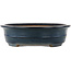 Oval blue bonsai pot by Yamafusa - 370 x 290 x 80 mm