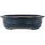 Pot à bonsaï ovale bleu de Yamafusa - 370 x 290 x 80 mm