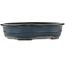 Oval blue bonsai pot by Yamafusa - 370 x 290 x 80 mm