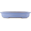 Oval blue bonsai pot by Yamafusa - 465 x 350 x 85 mm