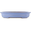 Pot à bonsaï ovale bleu de Yamafusa - 465 x 350 x 85 mm
