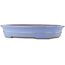 Pot à bonsaï ovale bleu de Yamafusa - 465 x 350 x 85 mm