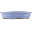 Pot à bonsaï ovale bleu de Yamafusa - 465 x 350 x 85 mm