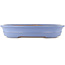 Pot à bonsaï ovale bleu de Yamafusa - 465 x 350 x 85 mm