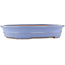 Oval blue bonsai pot by Yamafusa - 465 x 350 x 85 mm