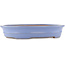 Pot à bonsaï ovale bleu de Yamafusa - 465 x 350 x 85 mm