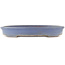Pot à bonsaï ovale bleu de Yamafusa - 345 x 275 x 55 mm