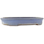 Pot à bonsaï ovale bleu de Yamafusa - 345 x 275 x 55 mm