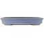 Oval blue bonsai pot by Yamafusa - 345 x 275 x 55 mm