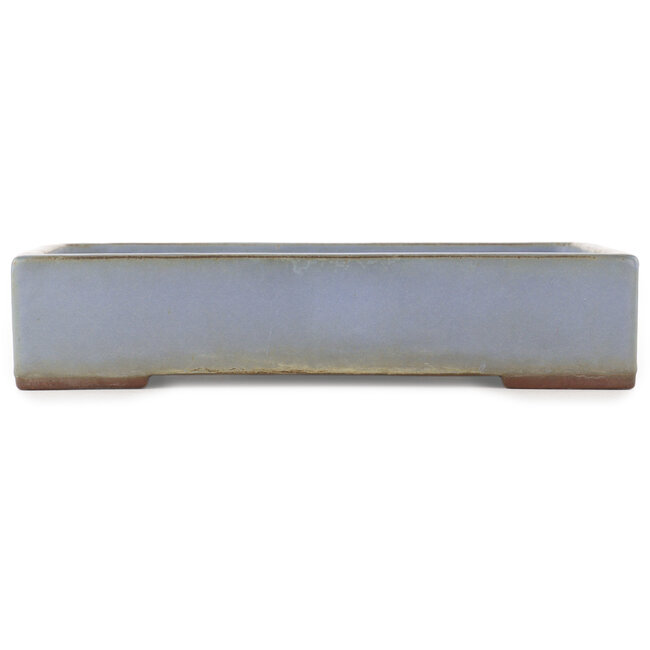 Maceta rectangular azul para bonsái de Yamafusa - 335 x 255 x 70 mm