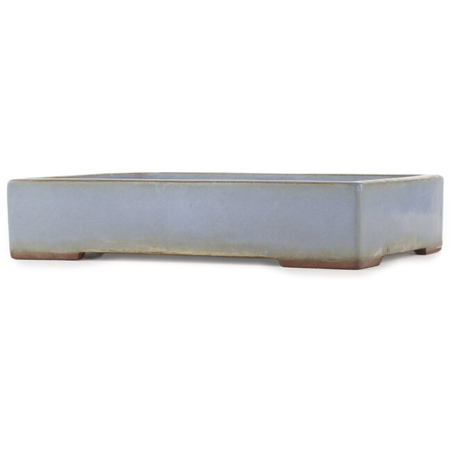 Maceta rectangular azul para bonsái de Yamafusa - 335 x 255 x 70 mm