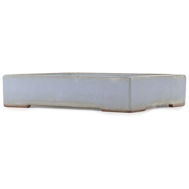 Rechthoekige blauwe bonsai pot van Yamafusa - 335 x 255 x 70 mm