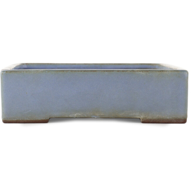 Rechthoekige blauwe bonsai pot van Yamafusa - 335 x 255 x 70 mm