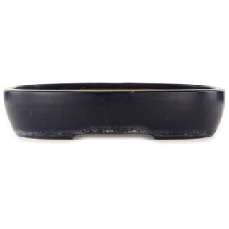  Yamafusa - Takehiko Koie Pot à bonsaï rectangulaire bleu de 400 mm par Yamafusa, Tokoname, Japon