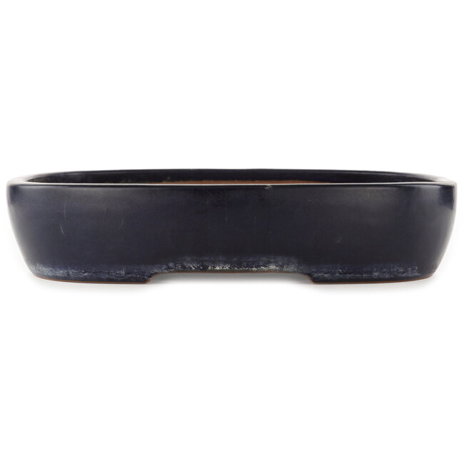 Pot à bonsaï rectangulaire bleu de Yamafusa - 400 x 310 x 80 mm