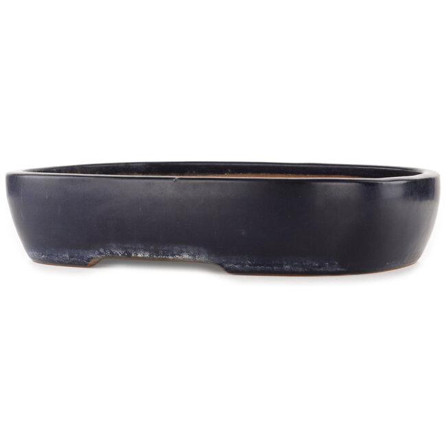 Pot à bonsaï rectangulaire bleu de Yamafusa - 400 x 310 x 80 mm