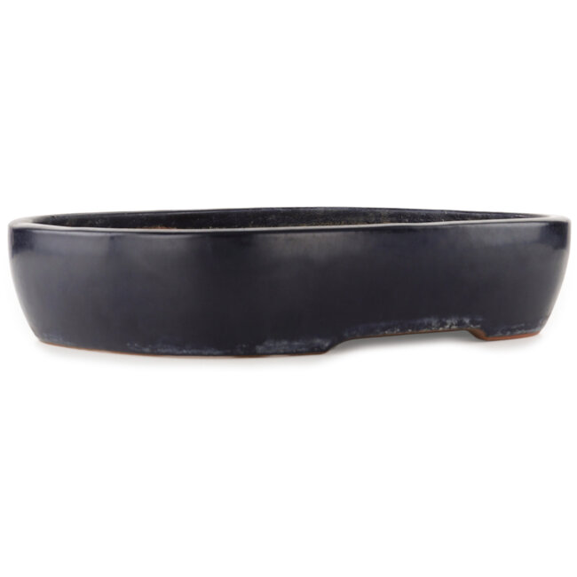 Pot à bonsaï rectangulaire bleu de Yamafusa - 400 x 310 x 80 mm