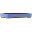Pot à bonsaï rectangulaire bleu de Reiho - 475 x 315 x 55 mm
