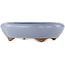 Oval blue bonsai pot by Yamaaki - 335 x 290 x 90 mm