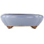 Oval blue bonsai pot by Yamaaki - 335 x 290 x 90 mm