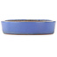 Oval blue bonsai pot by Reiho - 375 x 295 x 60 mm