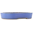 Oval blue bonsai pot by Reiho - 375 x 295 x 60 mm