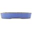 Pot à bonsaï ovale bleu de Reiho - 375 x 295 x 60 mm