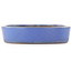 Oval blue bonsai pot by Reiho - 375 x 295 x 60 mm