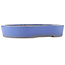 Oval blue bonsai pot by Reiho - 375 x 295 x 60 mm