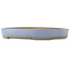 Oval blue bonsai pot by Yamafusa - 410 x 310 x 55 mm