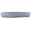 Oval blue bonsai pot by Yamafusa - 410 x 310 x 55 mm