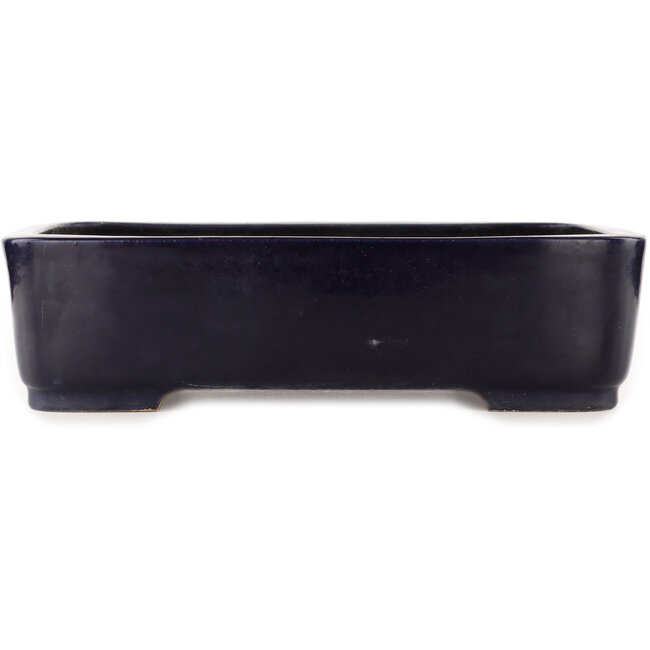 Maceta rectangular azul para bonsái de Reiho - 420 x 290 x 105 mm