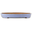 Oval blue bonsai pot by Reiho - 495 x 330 x 50 mm