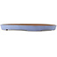 Oval blue bonsai pot by Reiho - 495 x 330 x 50 mm