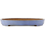 Oval blue bonsai pot by Reiho - 495 x 330 x 50 mm