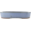 Oval blue bonsai pot by Yamaaki - 405 x 310 x 75 mm