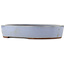 Oval blue bonsai pot by Yamaaki - 405 x 310 x 75 mm