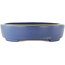 Oval blue bonsai pot by Hattori - 435 x 320 x 70 mm