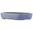 Oval blue bonsai pot by Hattori - 435 x 320 x 70 mm