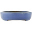 Oval blue bonsai pot by Hattori - 435 x 320 x 70 mm