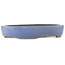 Oval blue bonsai pot by Hattori - 435 x 320 x 70 mm