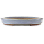 Oval blue bonsai pot by Yamaaki - 480 x 355 x 50 mm