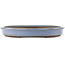 Oval blue bonsai pot by Yamaaki - 480 x 355 x 50 mm