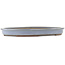 Oval blue bonsai pot by Yamaaki - 480 x 355 x 50 mm